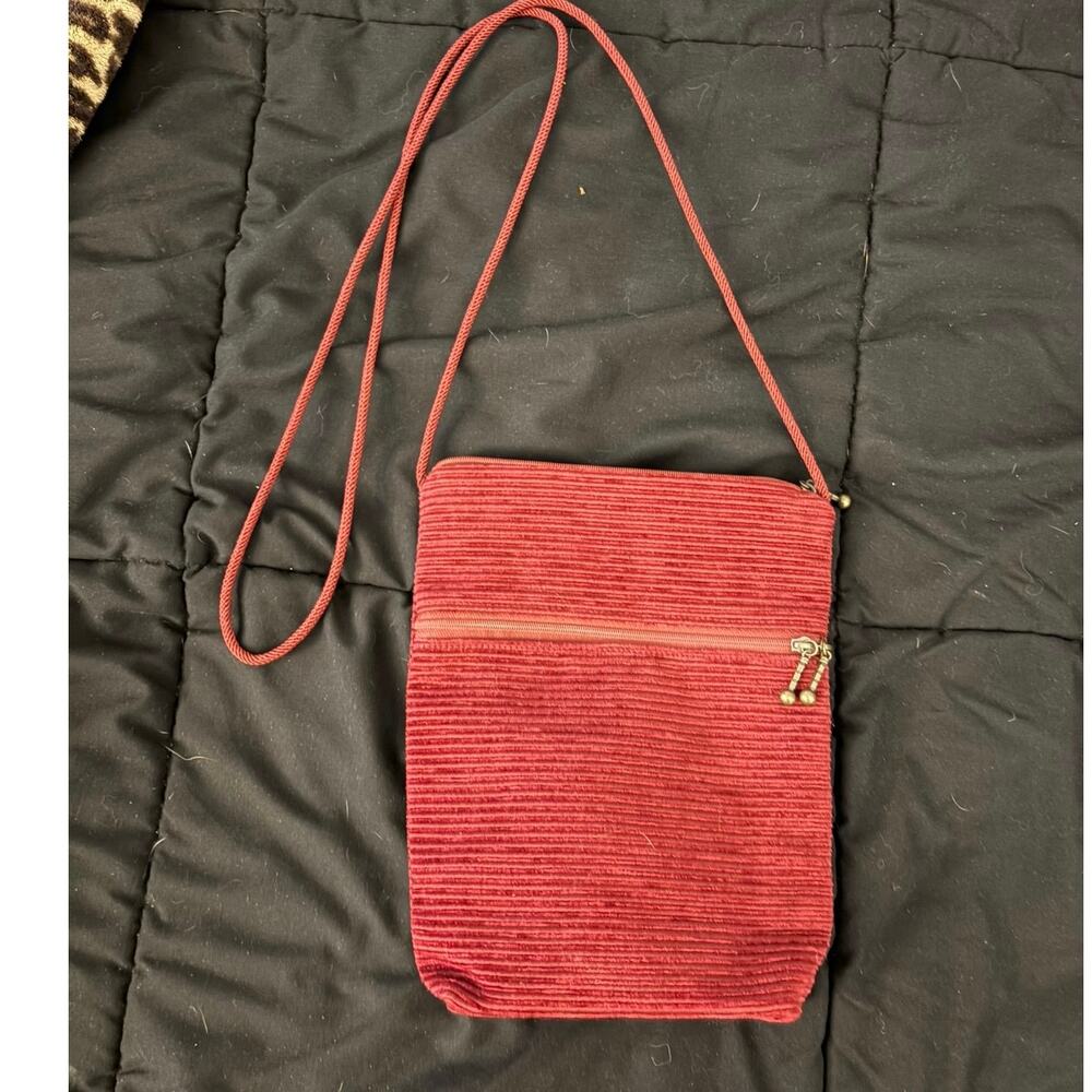Maruca Fabric Cross Body Bag Lightweight Zipper Closure Boho Casual Artsy